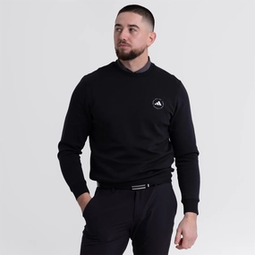 Core Crew Neck Regular Fit Sweatshirt Black Adidas men's athletic apparel