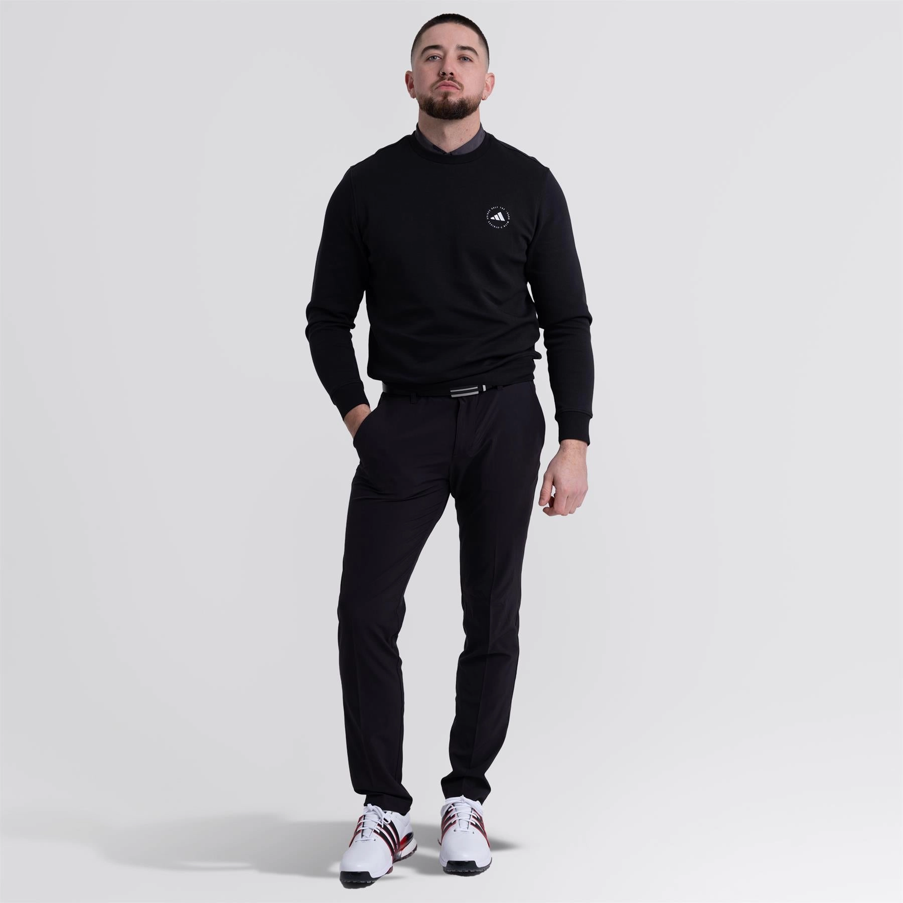 Core Crew Neck Regular Fit Sweatshirt Black Adidas Men's Sportswear