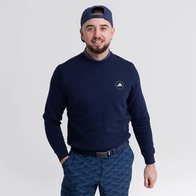 Core Crew Neck Regular Fit Sweatshirt Navy Adidas men's athletic apparel