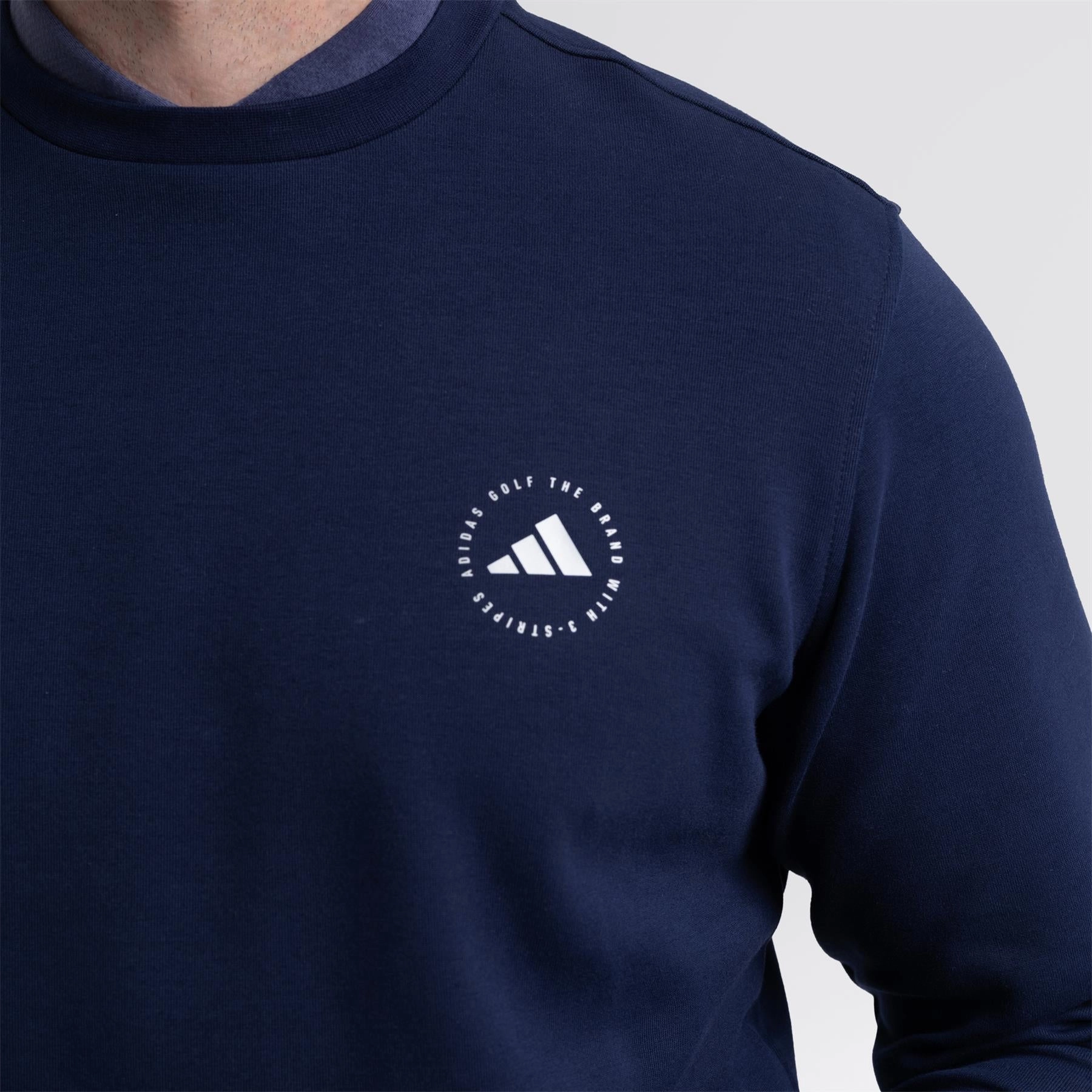 Core Crew Neck Regular Fit Sweatshirt Navy Adidas Men's Sportswear