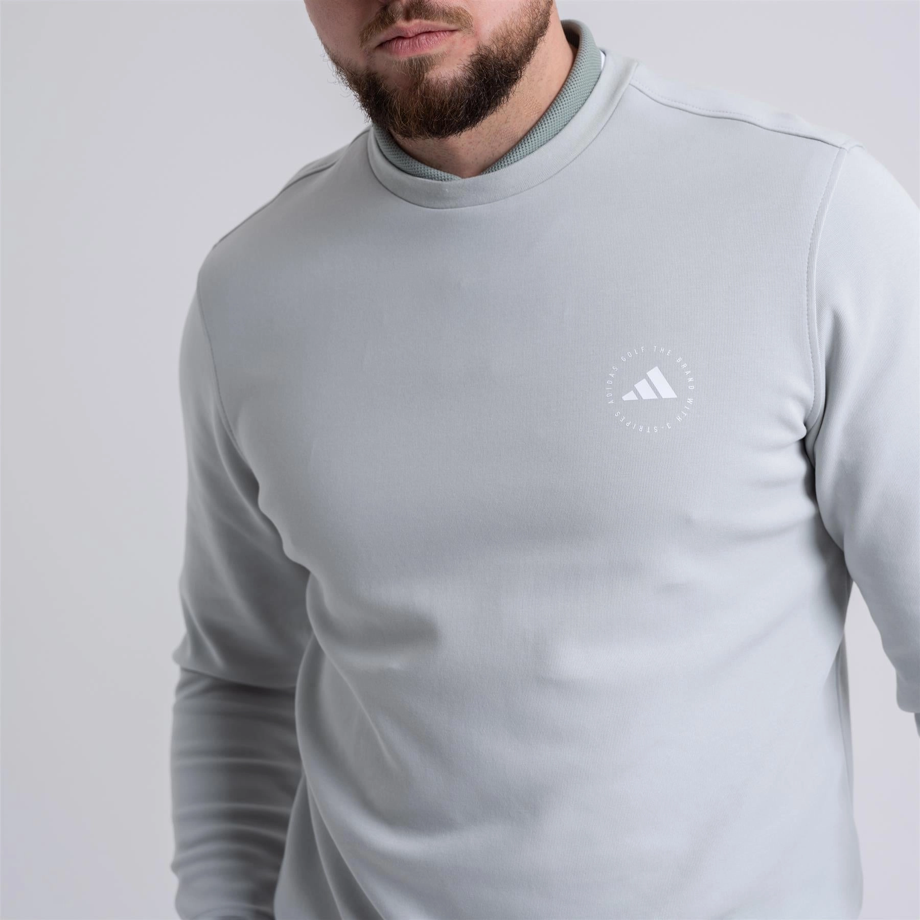 Core Crew Neck Regular Fit Sweatshirt Wonder Silver Adidas Men's Sportswear