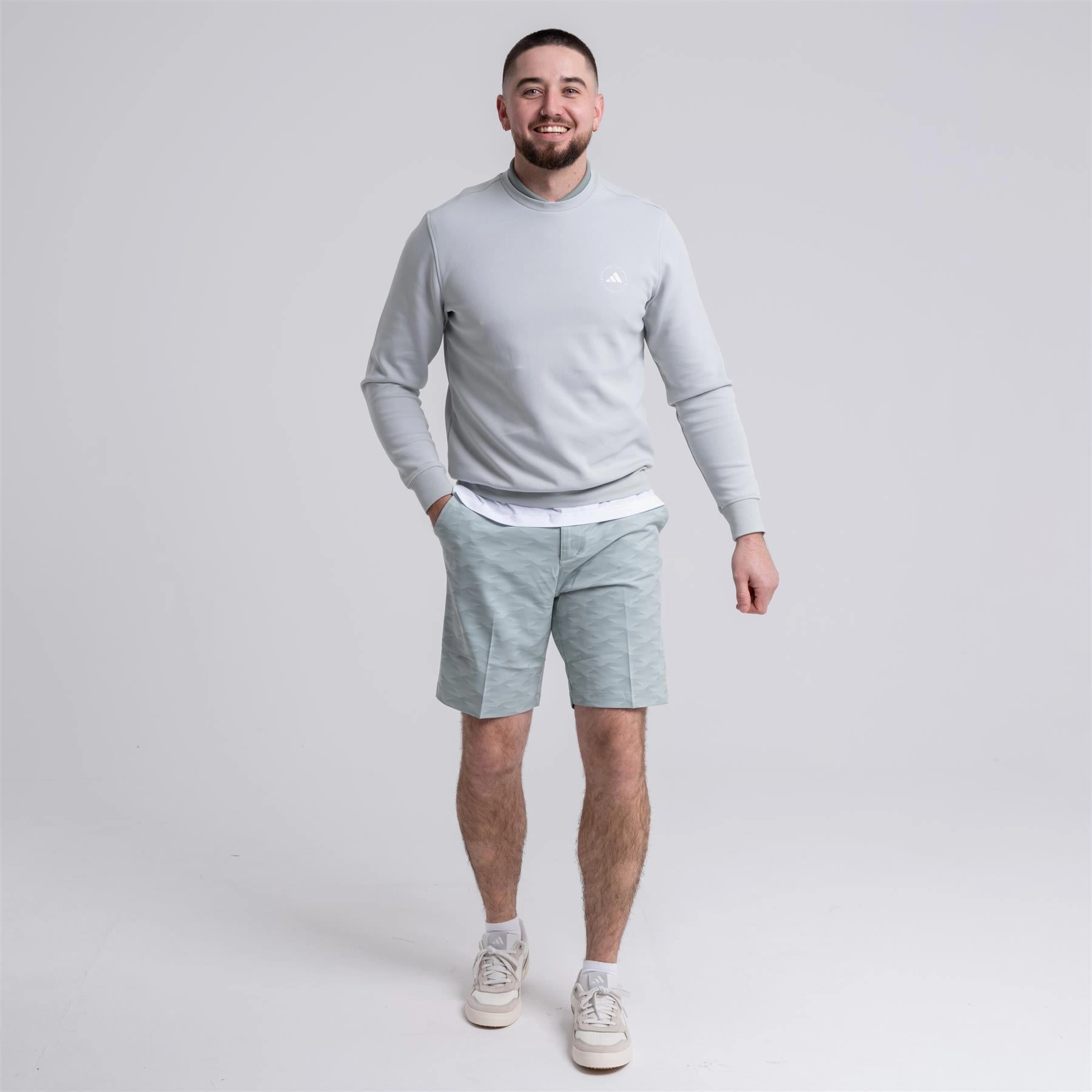 Core Crew Neck Regular Fit Sweatshirt Wonder Silver Adidas Men's Sportswear