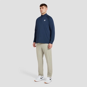 Course Quarter Zip Mid Layer Navy Manors mens classic apparel