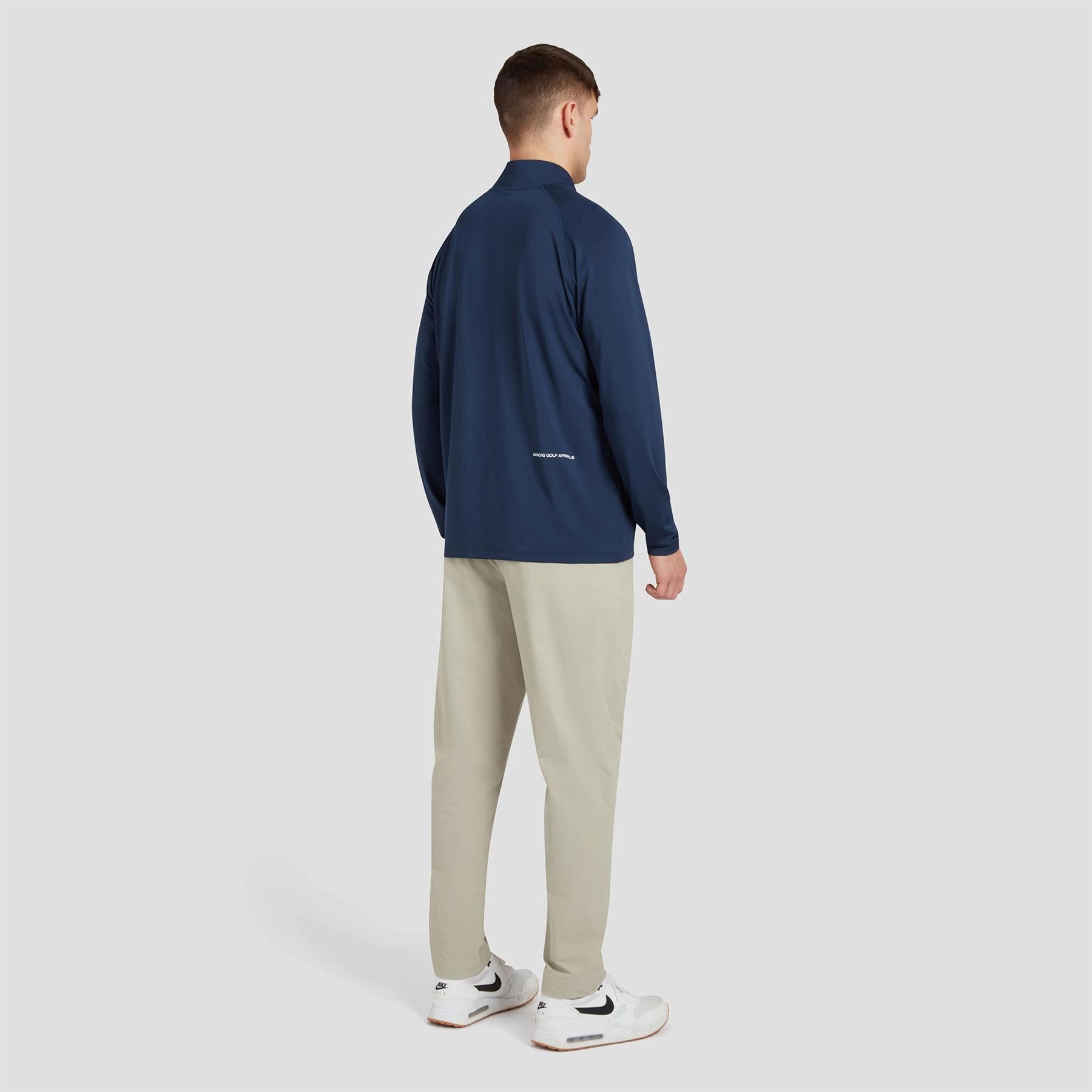 Course Quarter Zip Mid Layer Navy Manors Men's Classic Apparel