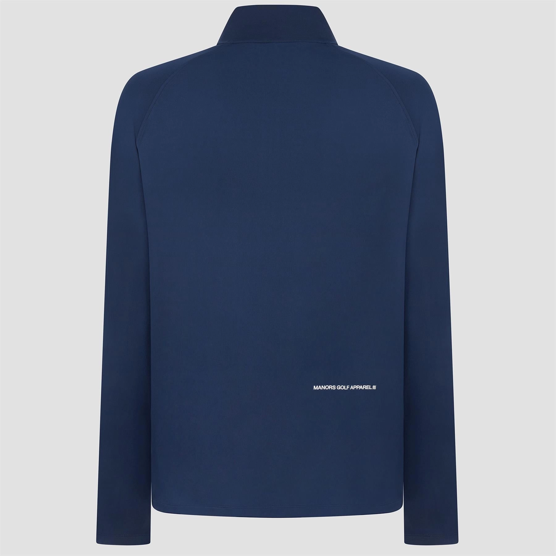 Course Quarter Zip Mid Layer Navy Manors Men's Classic Apparel