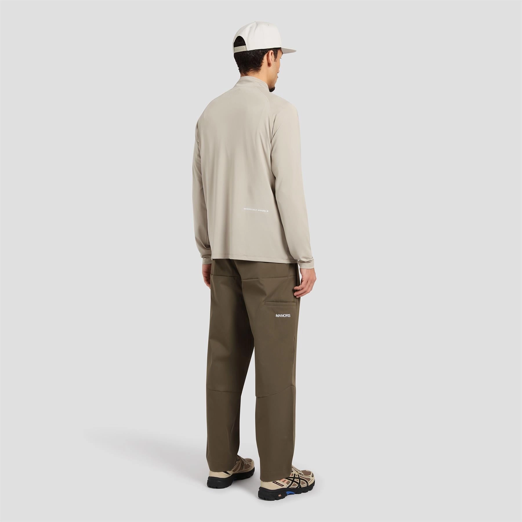 Course Quarter Zip Mid Layer Sand Manors Men's Classic Apparel