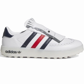 Coursecup Spikeless Golf Shoes White/Indigo/Scarlet Adidas sportswear for men
