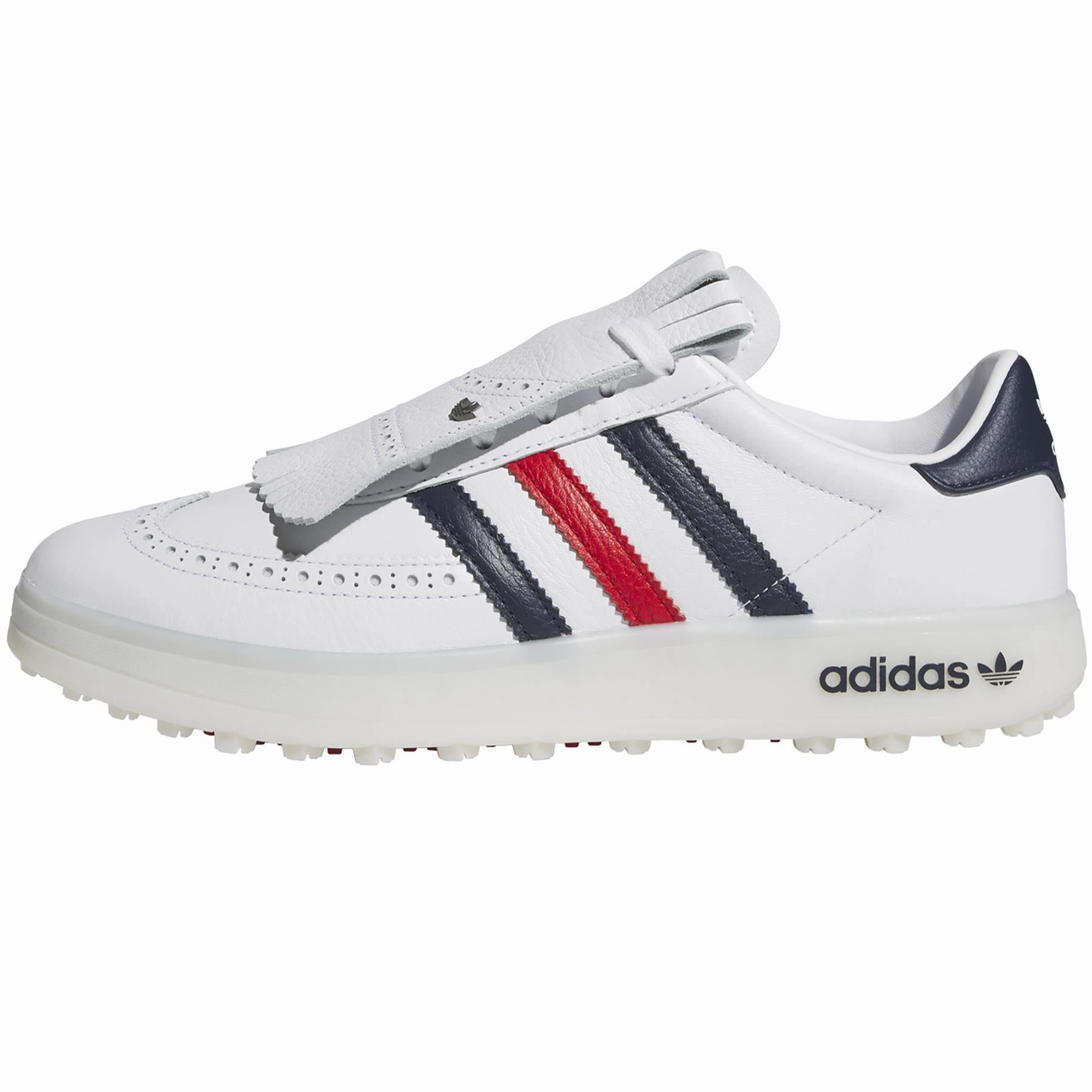 Coursecup Spikeless Golf Shoes White/Indigo/Scarlet Adidas Men's Apparel