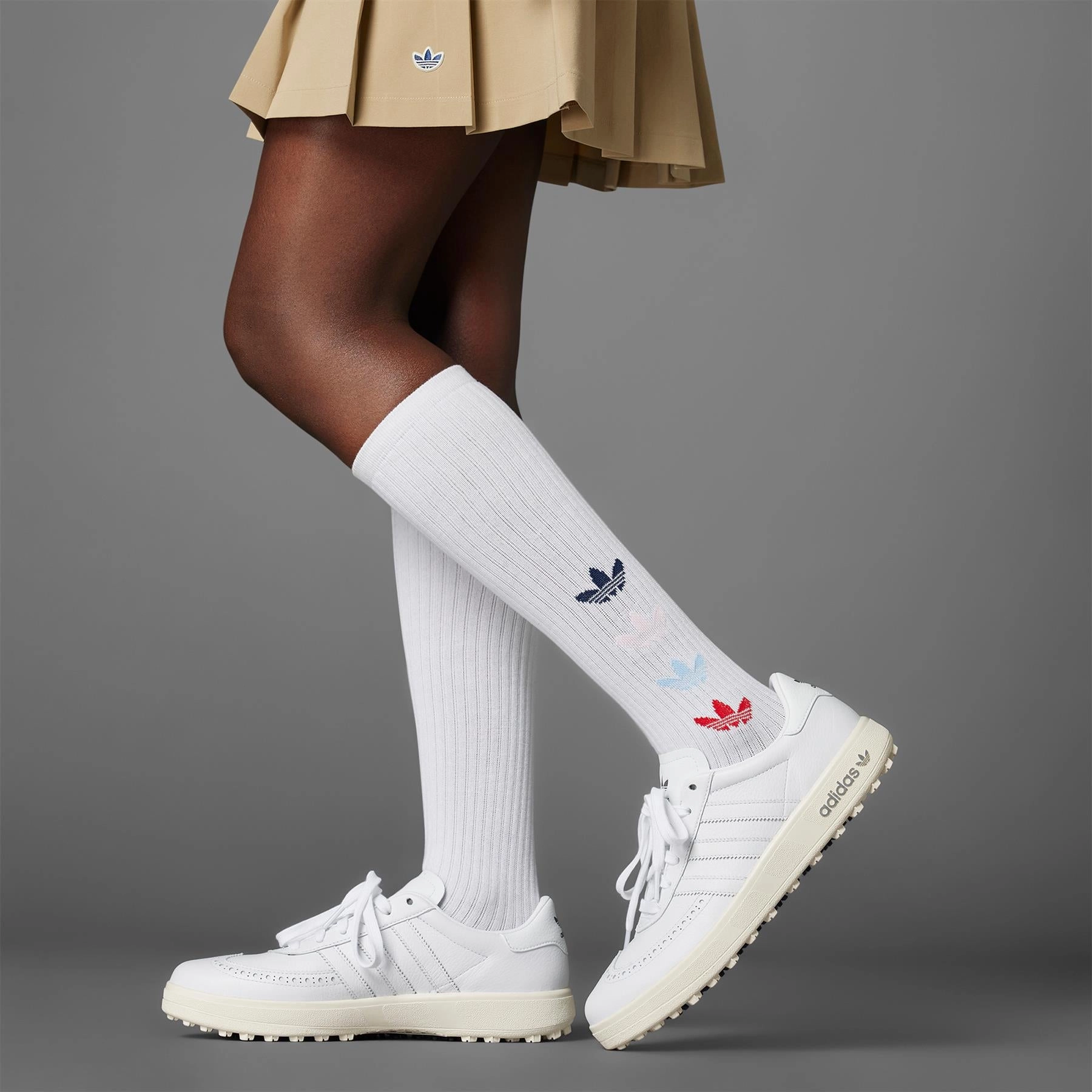 Coursecup Spikeless Golf Shoes White/Iron Adidas Men's Apparel