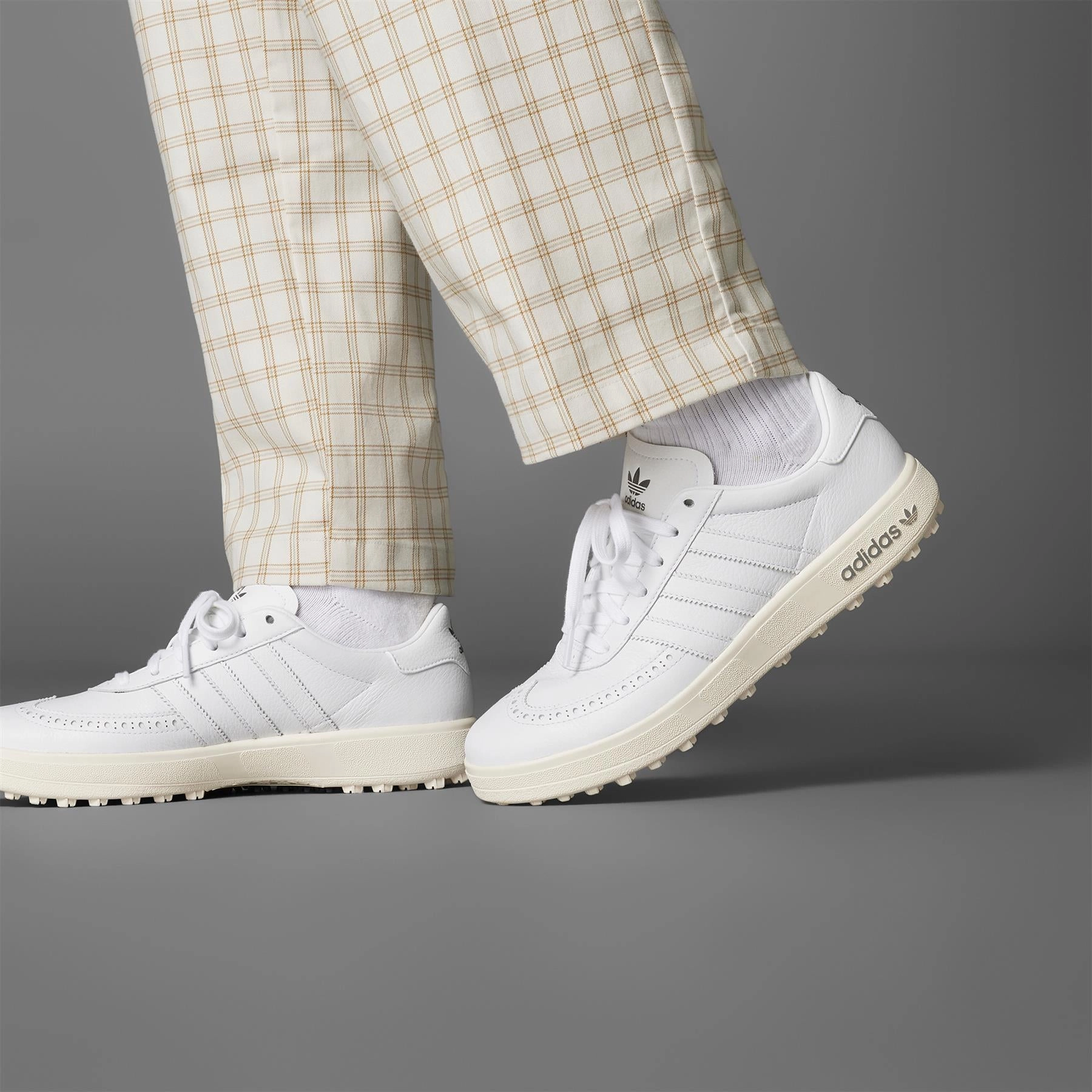 Coursecup Spikeless Golf Shoes White/Iron Adidas Men's Apparel