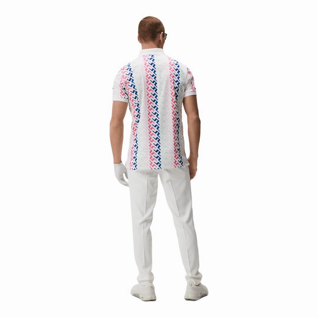 J. Lindeberg Tour Tech Print Golf Polo Shirt GMJT08403 men's waterproof jacket, junior polo shirt