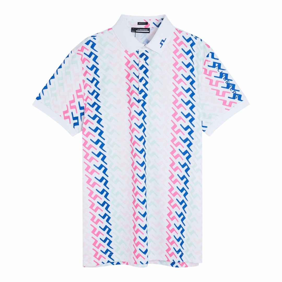 kids casual outfit J. Lindeberg Tour Tech Print Golf Polo Shirt GMJT08403
