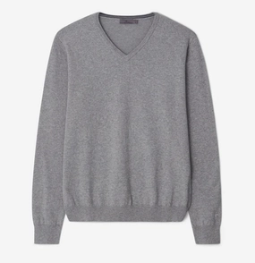 Cross Men's CLASSIC V-NECK SWEATER - GREY MELANGE Cross performance wear for men