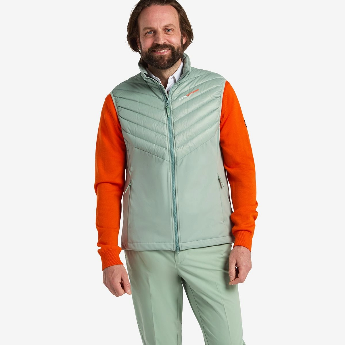 Cross Men's Stance Hybrid Vest - JADE Cross Men's Apparel