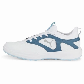 On-The-Go Shoes, Sports Sneakers Cushioned Slip-Ons New Women's Puma Ignite Malibu Spikeless Golf Shoes White/Blue MSP$110 Comfy Ride