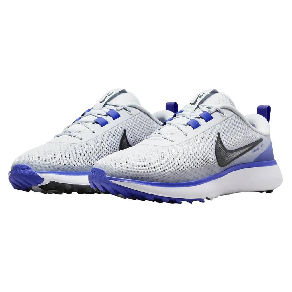 Nike Infinity Ace Next Nature Spikeless Golf Shoes Pure Platinum/Dark Smoke Gray - 23 Men Side Angle Sneakers, Outdoor Shoes