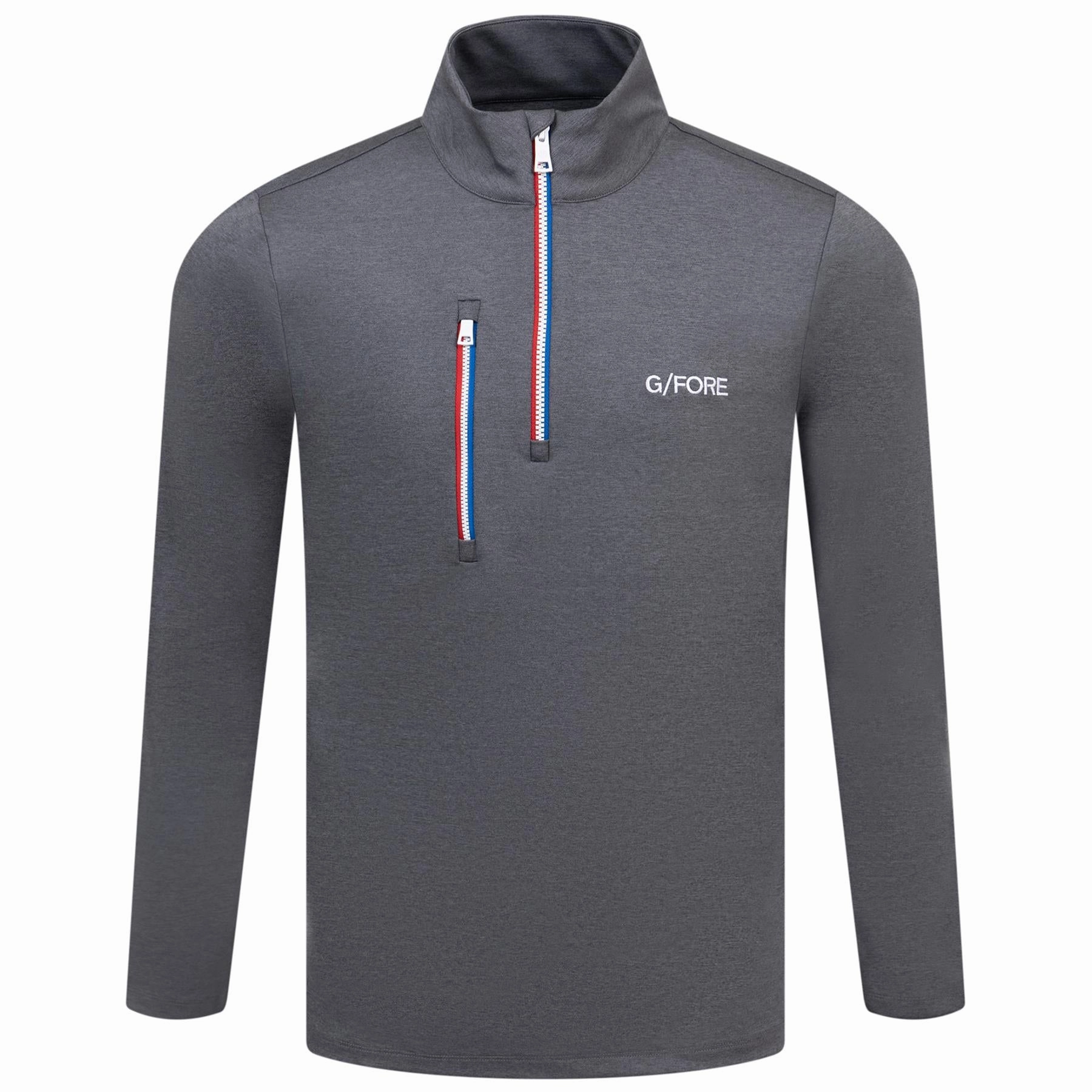 Daytona Melange Tech Interlock Embroidered Mid Layer Charcoal G/Fore men's golf fashion
