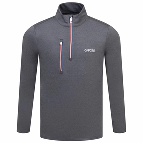 Daytona Melange Tech Interlock Embroidered Mid Layer Charcoal G/Fore men's golf fashion