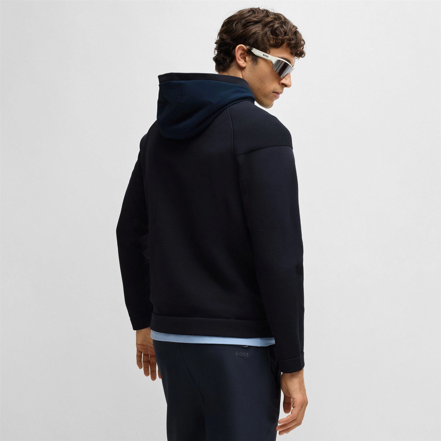 Desert Full Zip Hoodie Dark Blue Boss Men's Fashion