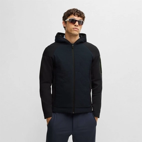 Desert Full Zip Hoodie Dark Blue Boss men's fashion and office attire