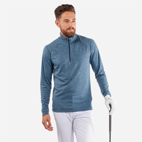 Dion INSULA Mid Layer Blue Melange Galvin Green men's golf outerwear