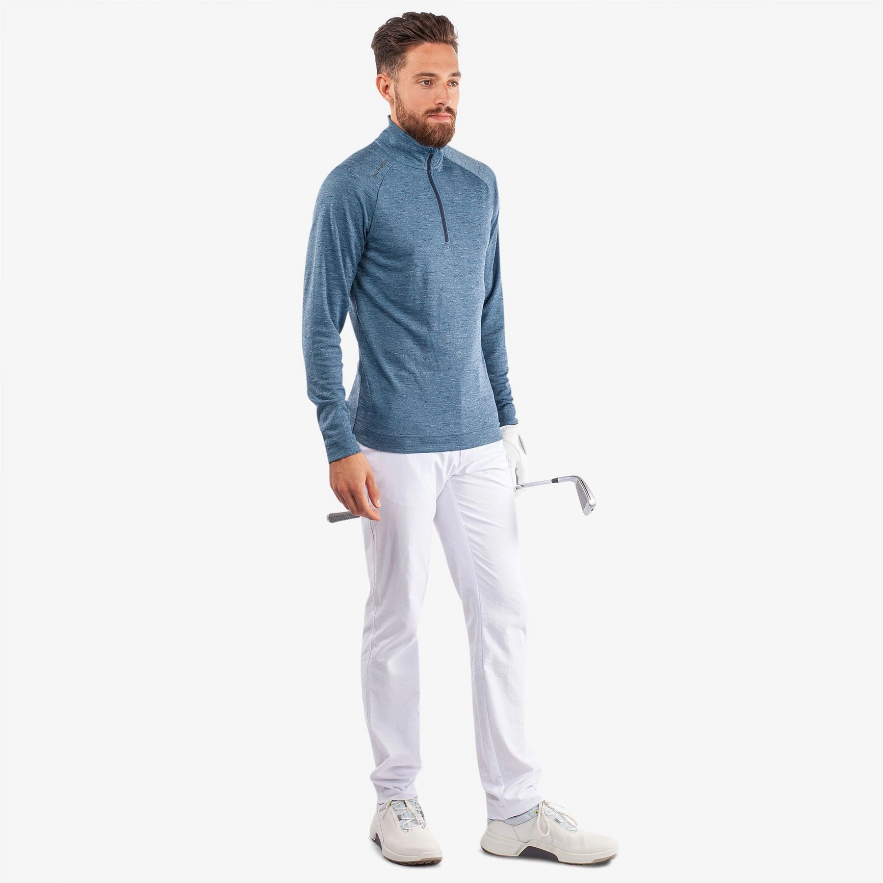 Dion INSULA Mid Layer Blue Melange Galvin Green Men's Apparel