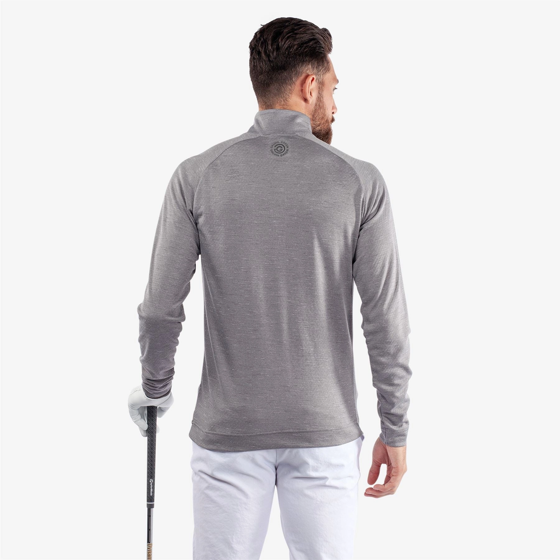 Dion INSULA Mid Layer Grey Melange Galvin Green Men's Apparel
