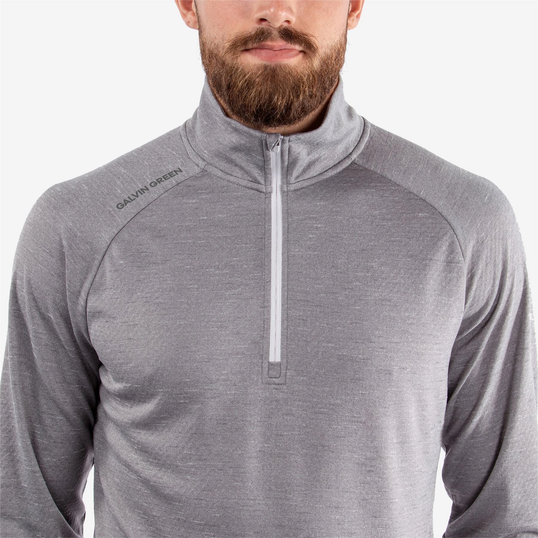 Dion INSULA Mid Layer Grey Melange Galvin Green Men's Apparel