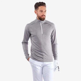 Dion INSULA Mid Layer Grey Melange Galvin Green men's golf outerwear