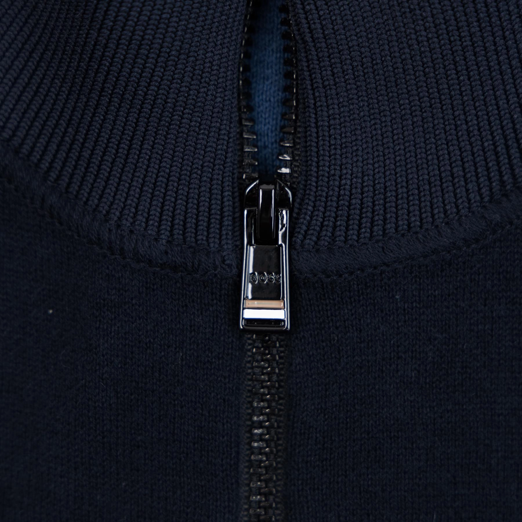 Domico Full Zip Cardigan Dark Blue Boss Men's Fashion