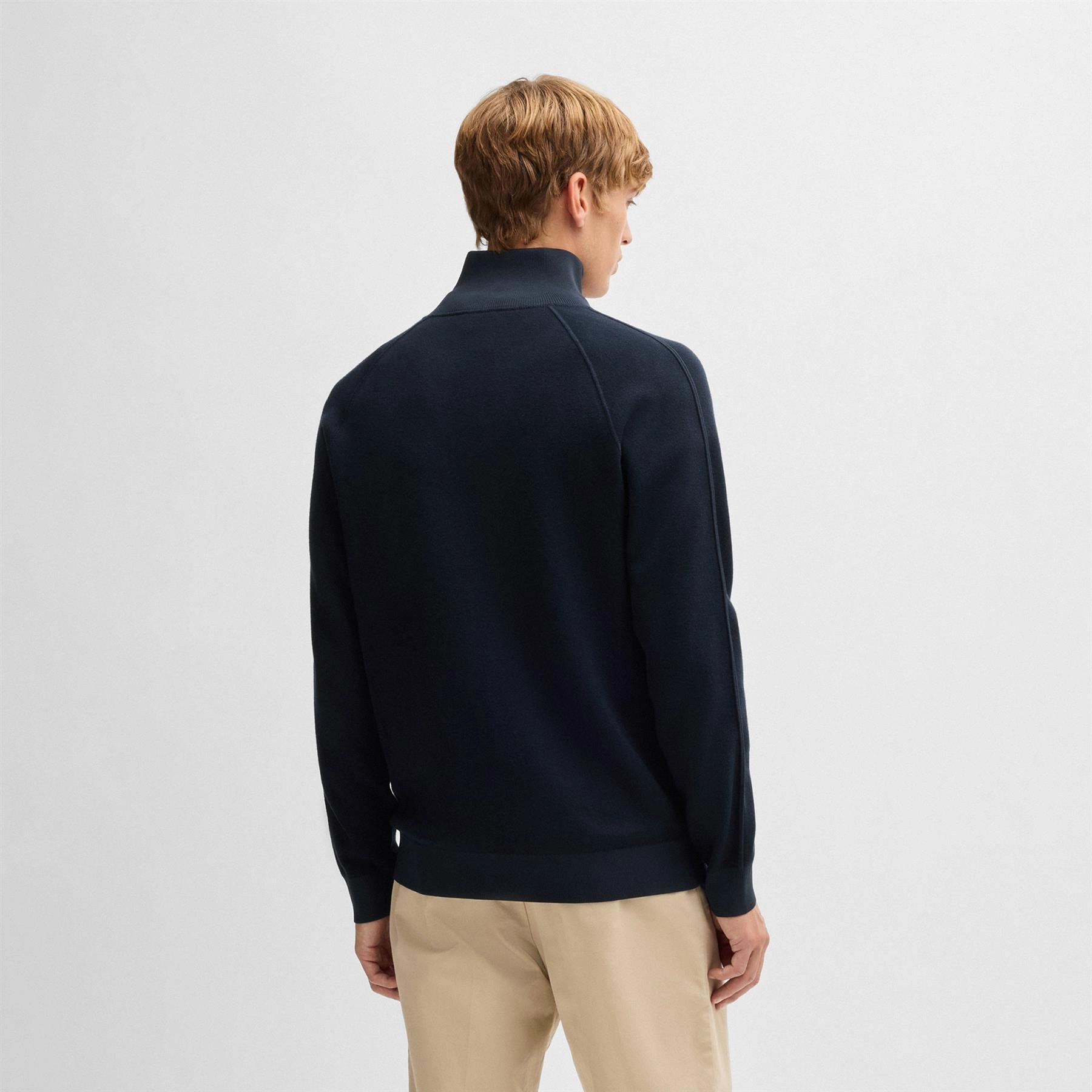 Domico Full Zip Cardigan Dark Blue Boss Men's Fashion