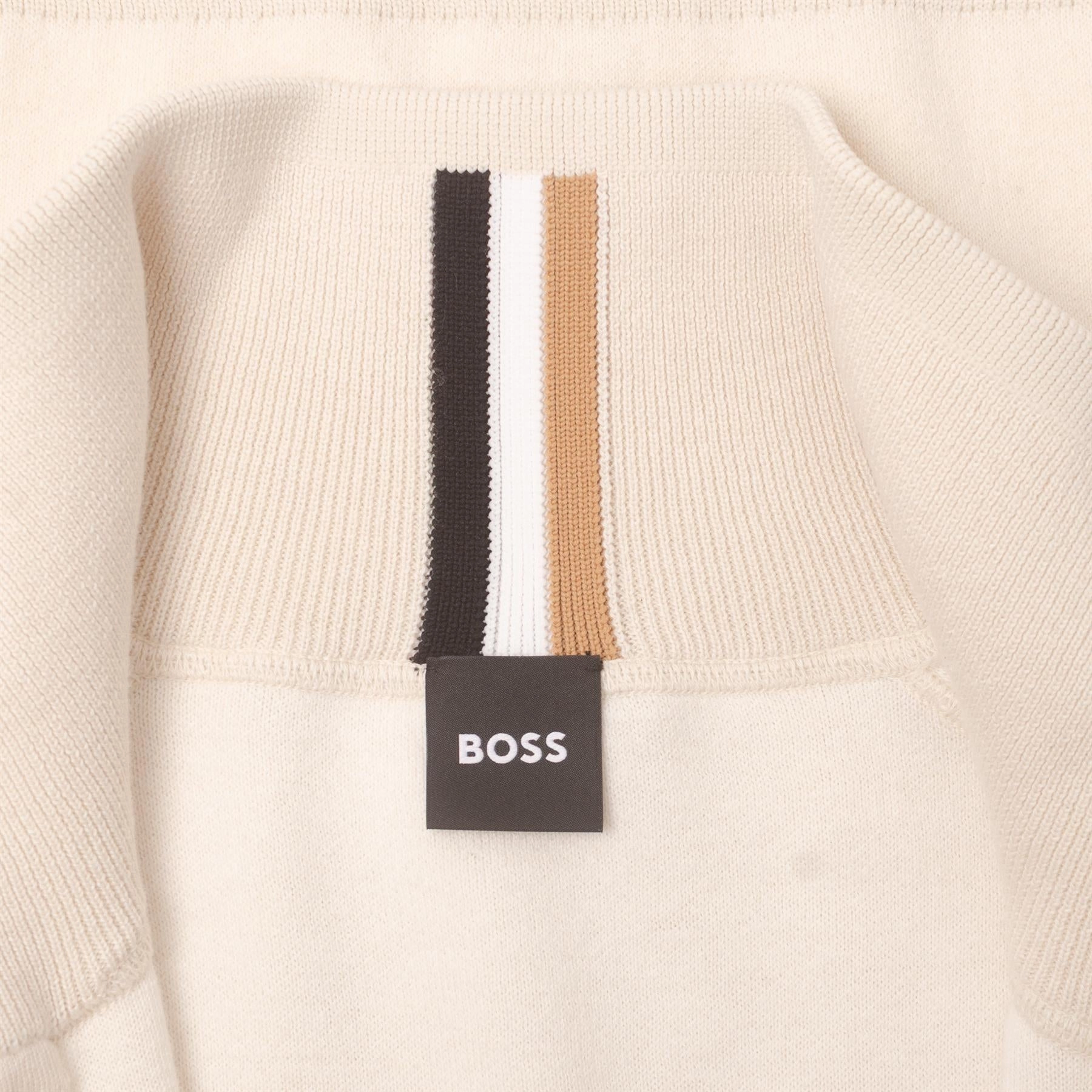 Domico Full Zip Cardigan Open White Boss Men's Fashion