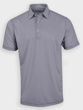 Donald Ross Classic Fit Mens Bowtie Print Polo - BLACK/WHITE Donald Ross men's golf apparel