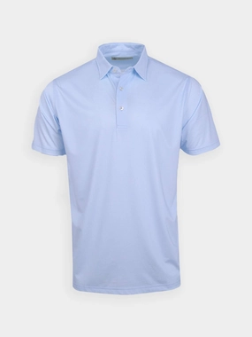 Donald Ross Classic Fit Mens Bowtie Print Polo - ICE LAKE/WHITE Donald Ross men's golf apparel