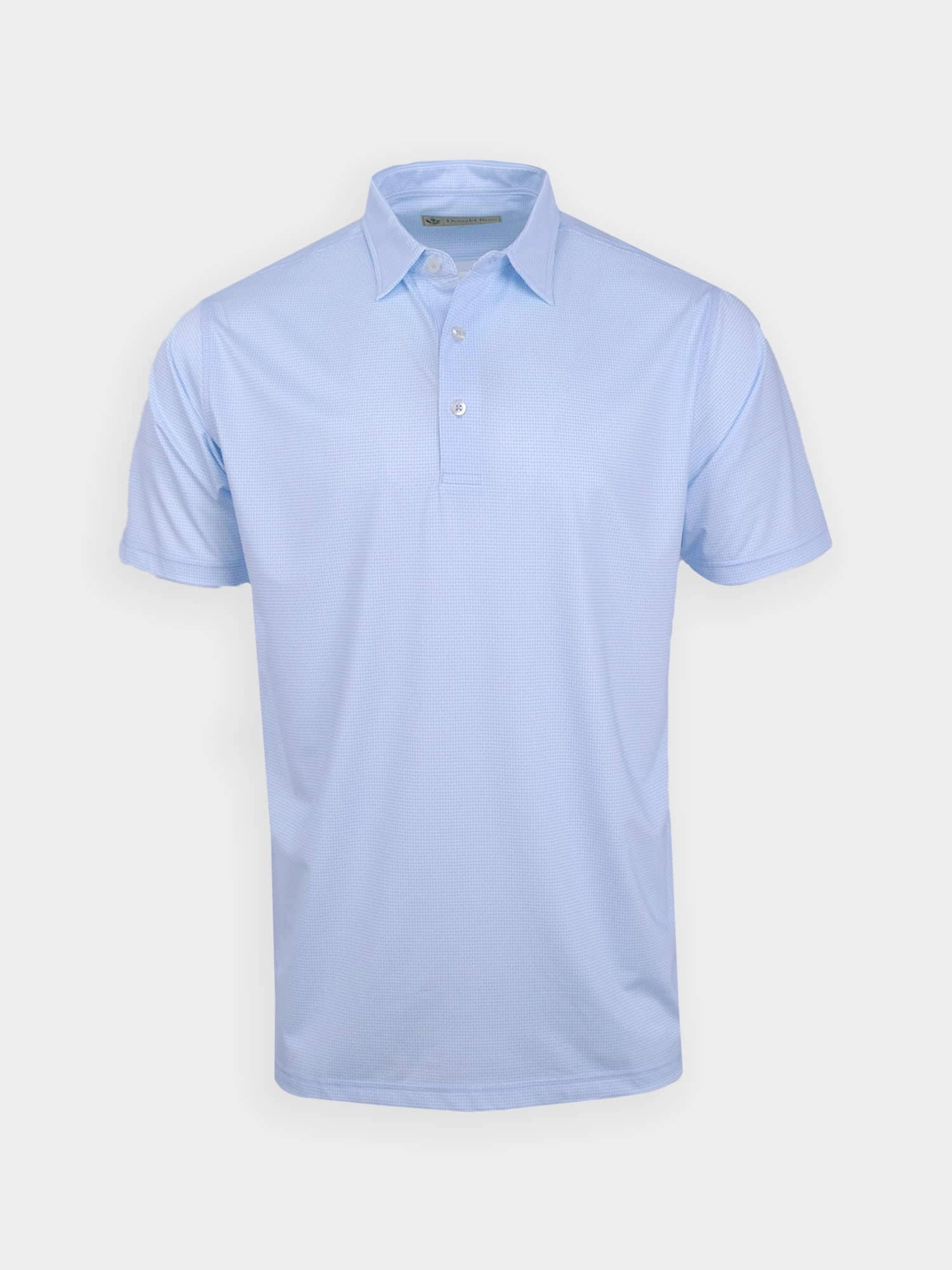 Donald Ross Classic Fit Mens Bowtie Print Polo - ICE LAKE/WHITE Donald Ross men's golf apparel