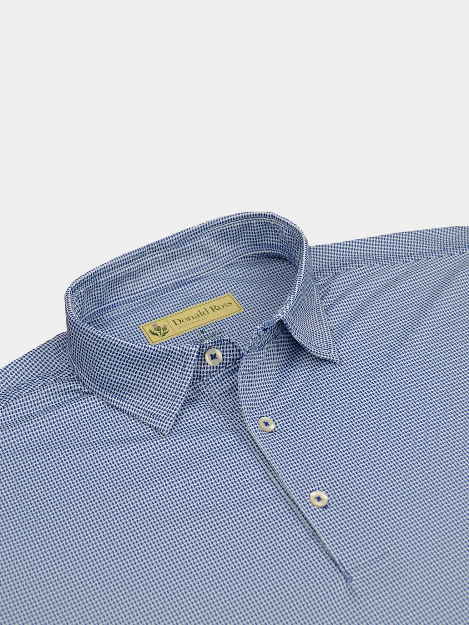 Donald Ross Classic Fit Mens Bowtie Print Polo - NAVY/WHITE Donald Ross Men's Clothing
