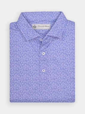 Donald Ross Mens Classic Fit ATLANTA Polo - JUNIPER / WHITE Donald Ross men's golf apparel