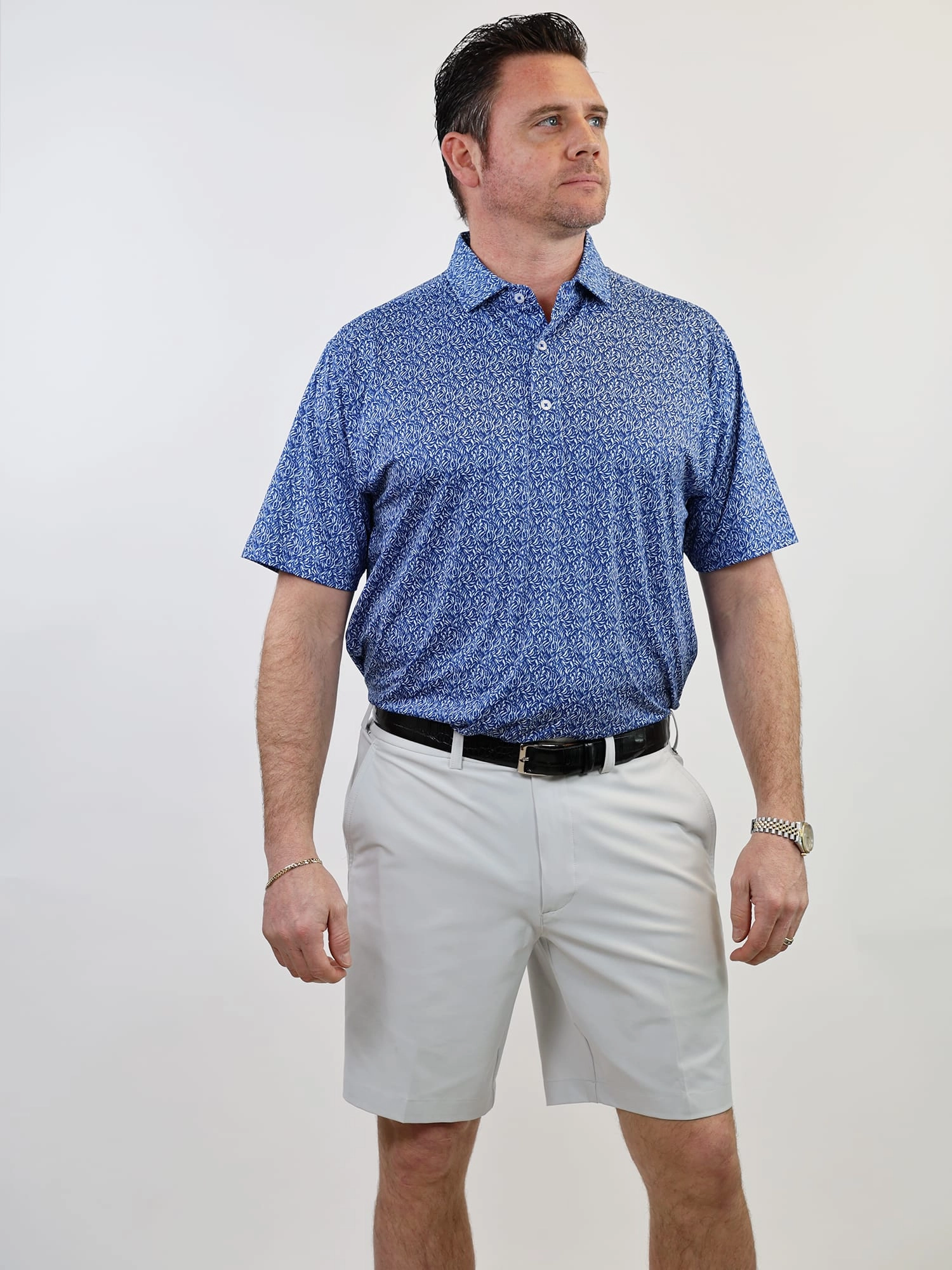 Donald Ross Mens Classic Fit ATLANTA Polo - NAVY / WHITE Donald Ross Men's Clothing
