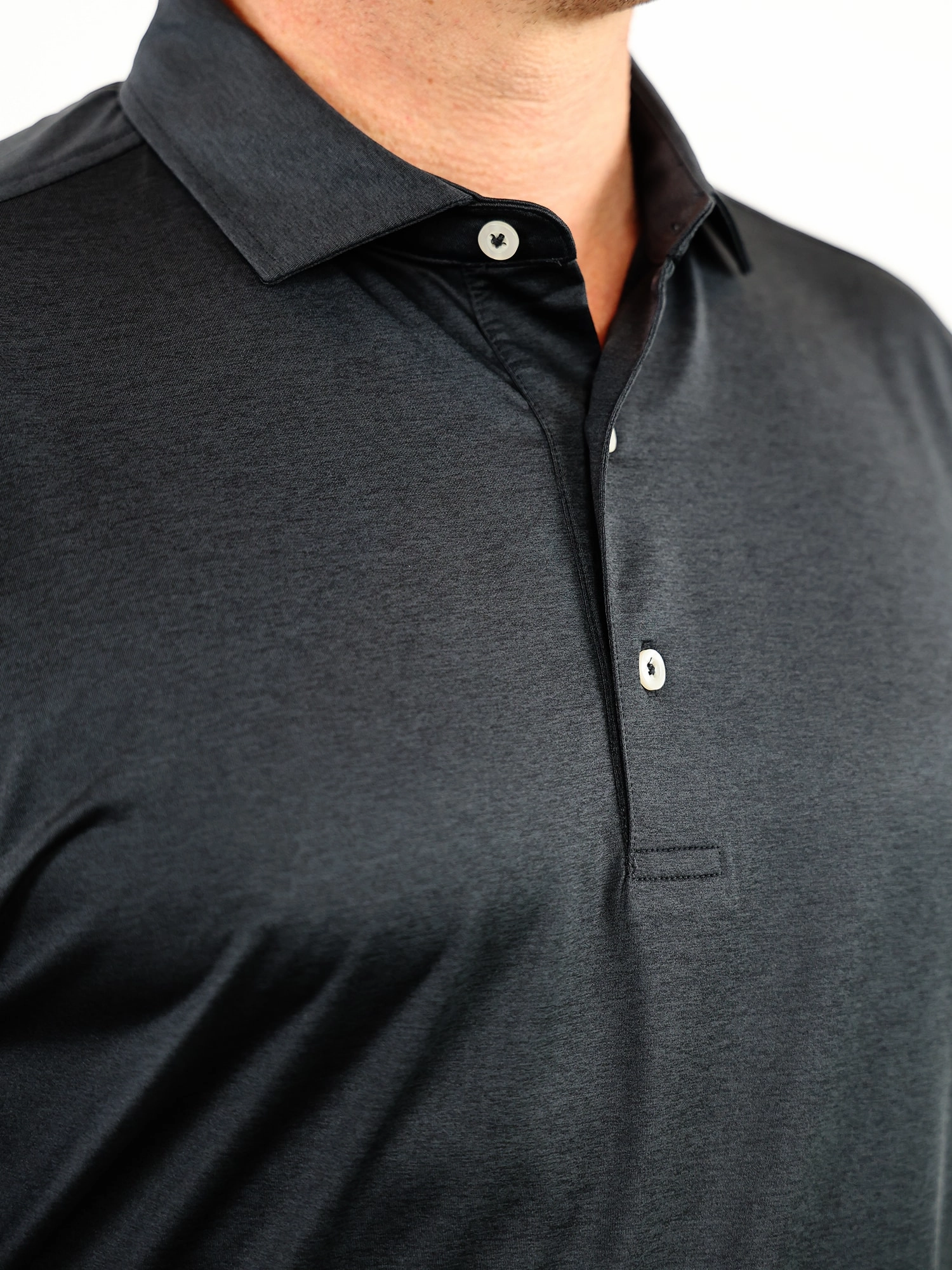 Donald Ross Mens Classic Fit BOSTON Polo - BLACK Donald Ross Men's Clothing