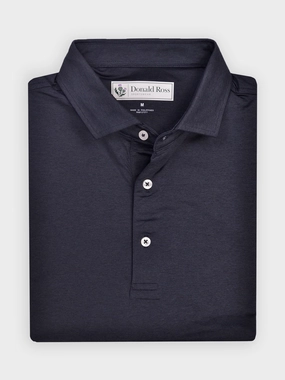 Donald Ross Mens Classic Fit BOSTON Polo - BLACK Donald Ross men's golf apparel