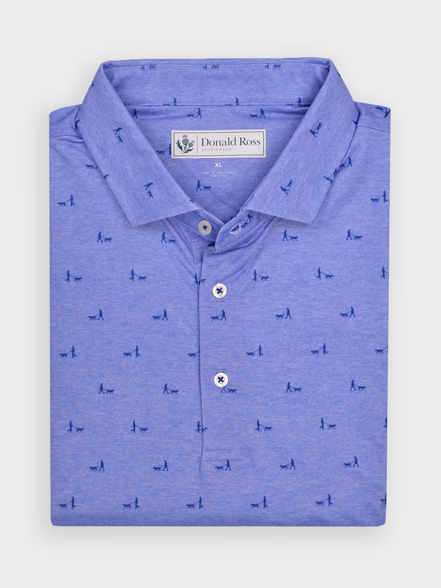 Donald Ross Mens Classic Fit CHICAGO Polo - JUNIPER Donald Ross men's golf apparel