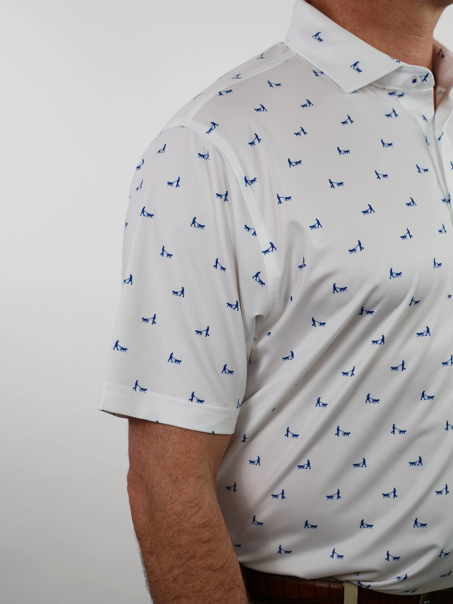 Donald Ross Mens Classic Fit CHICAGO Polo - WHITE / NAVY Donald Ross Men's Clothing
