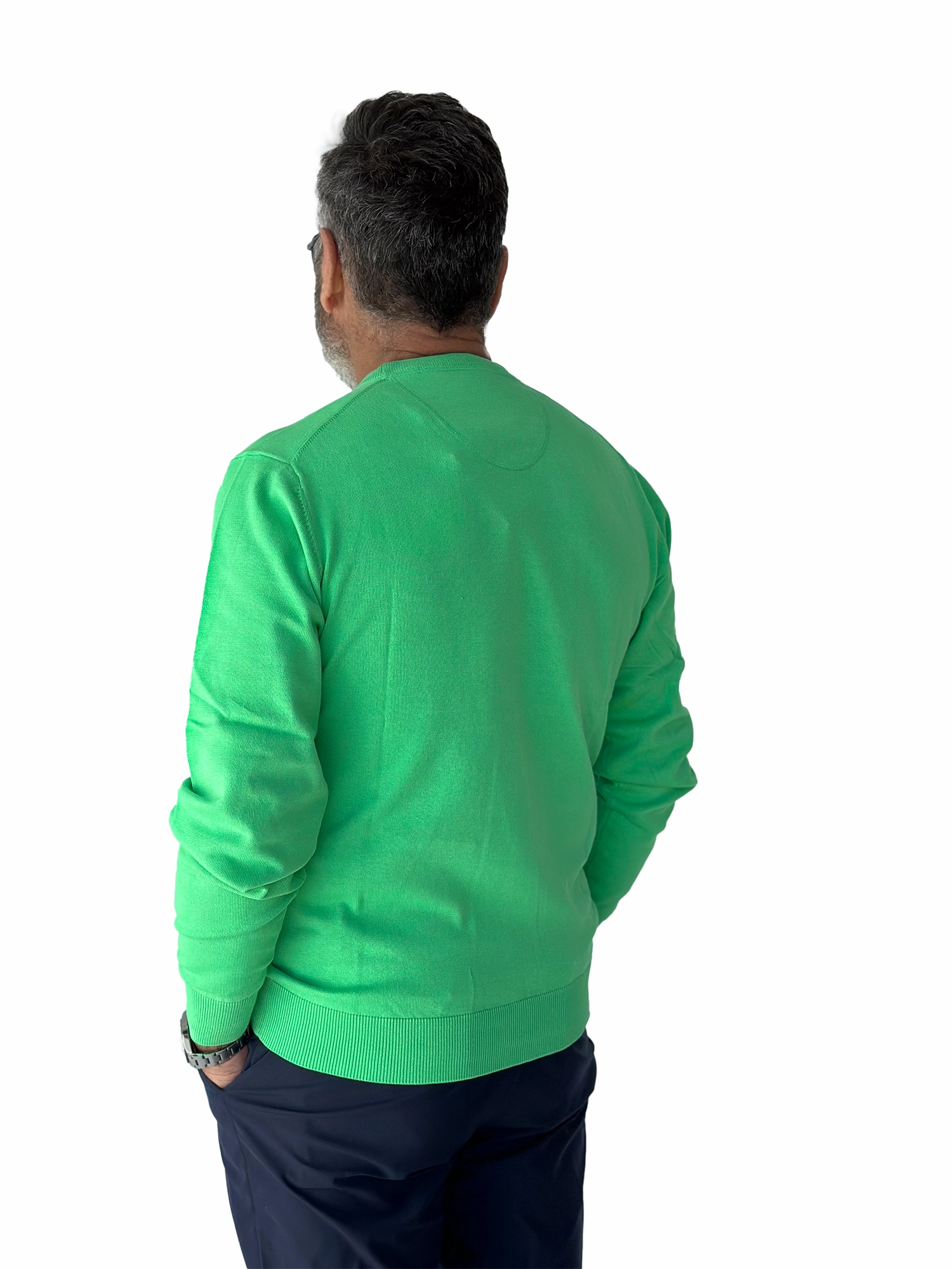Donald Ross Mens Classic Fit Cotton Solid Crewneck Pullover - IRISH GREEN Donald Ross Men's Clothing