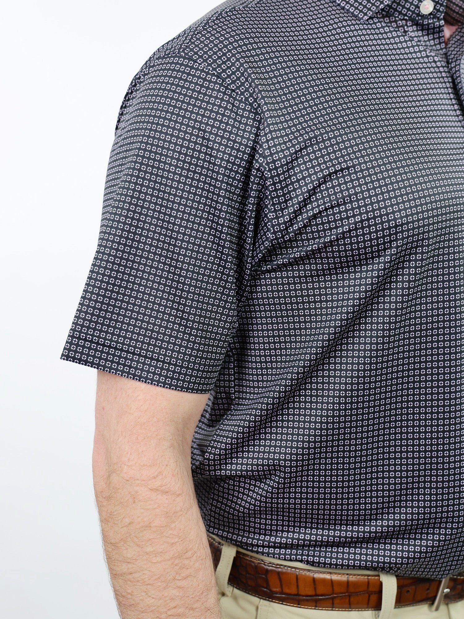 Donald Ross Mens Classic Fit DARTMOUTH Polo - BLACK /PINK Donald Ross Men's Clothing