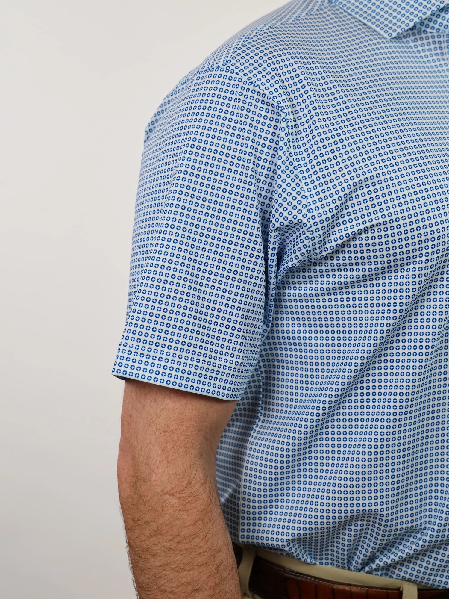 Donald Ross Mens Classic Fit DARTMOUTH Polo - WHITE / NAVY Donald Ross Men's Clothing