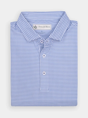 Donald Ross Mens Classic Fit DARTMOUTH Polo - WHITE / NAVY Donald Ross men's golf apparel