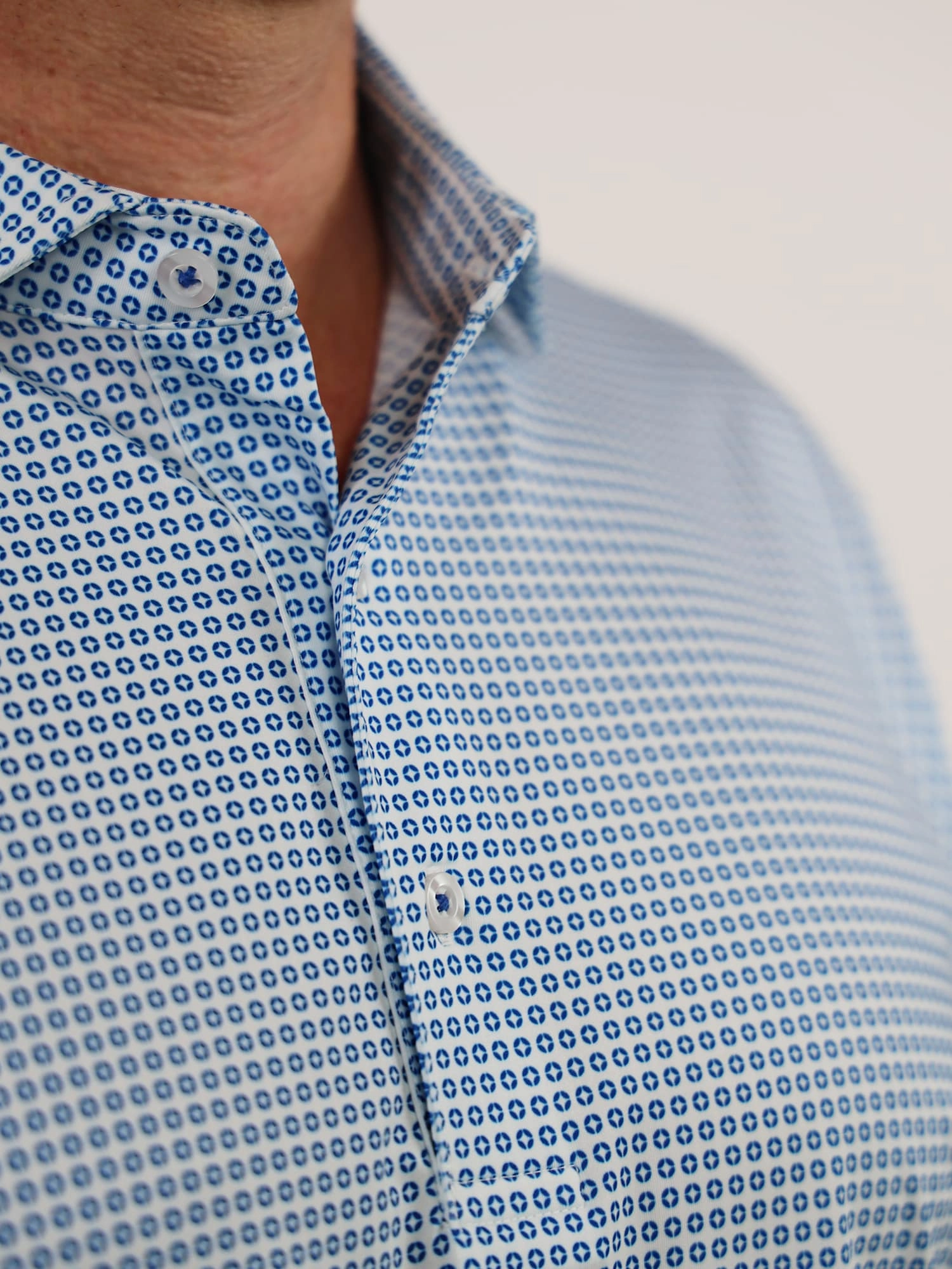 Donald Ross Mens Classic Fit DARTMOUTH Polo - WHITE / NAVY Donald Ross Men's Clothing