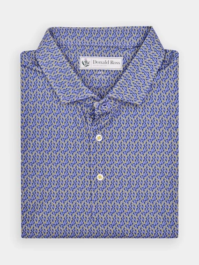Donald Ross Mens Classic Fit MIAMI Polo - JUNIPER Donald Ross men's golf apparel