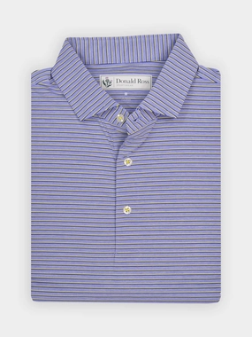 Donald Ross Mens Classic Fit NANTUCKET Polo - JUNIPER / WHITE Donald Ross men's golf apparel