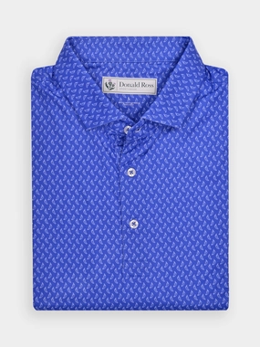 Donald Ross Mens Classic Fit SARASOTA Polo - COBALT Donald Ross men's golf apparel